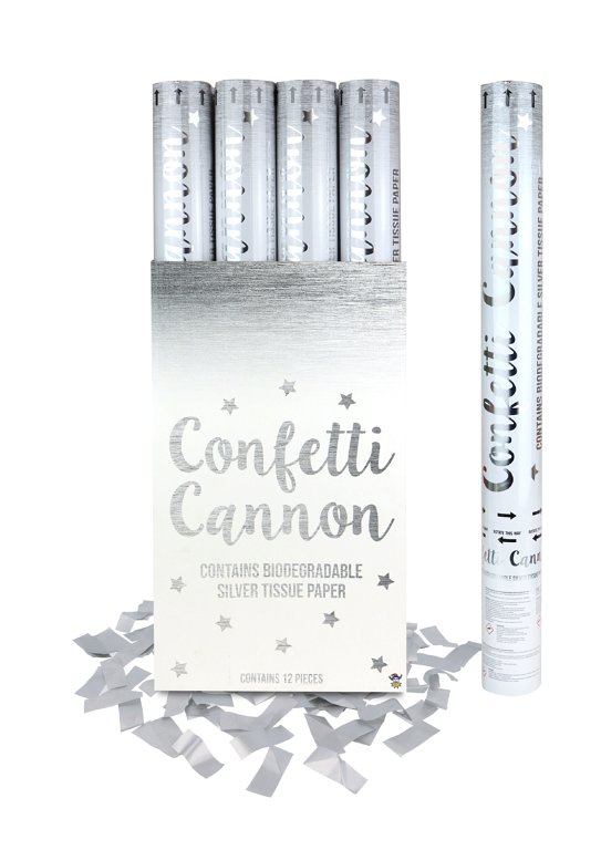 Silver Paper Confetti Cannon (50cm)