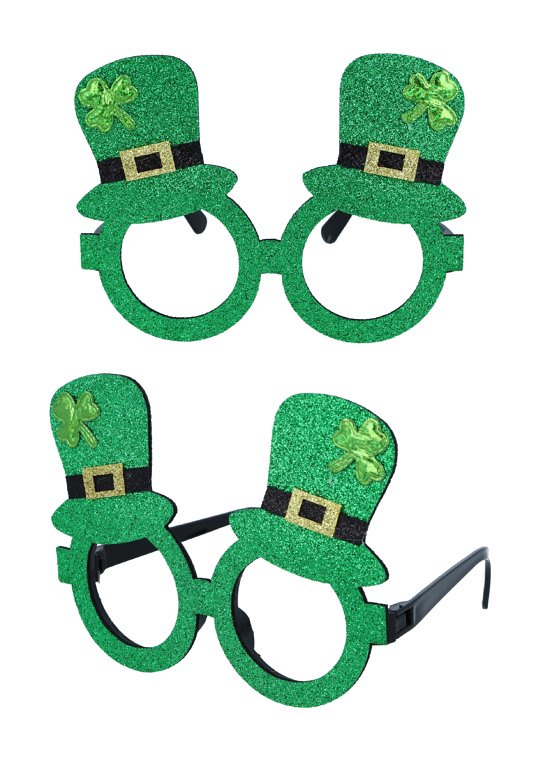 Irish Hat Novelty Glasses with Glitter (Adult)