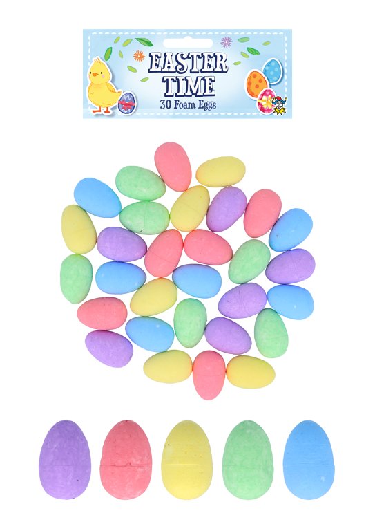 Small Foam Easter Egg Craft Kit 30pcs (3cm x 2cm) Easter Arts and Crafts