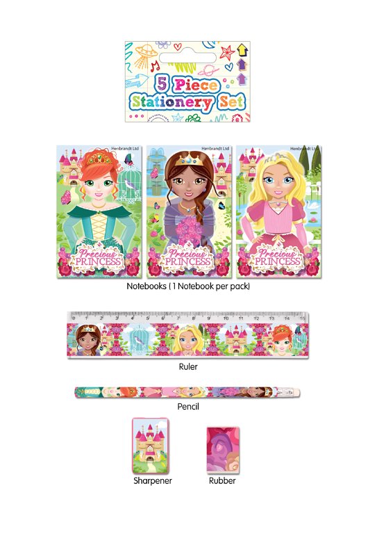 5pc Princess Stationery Sets