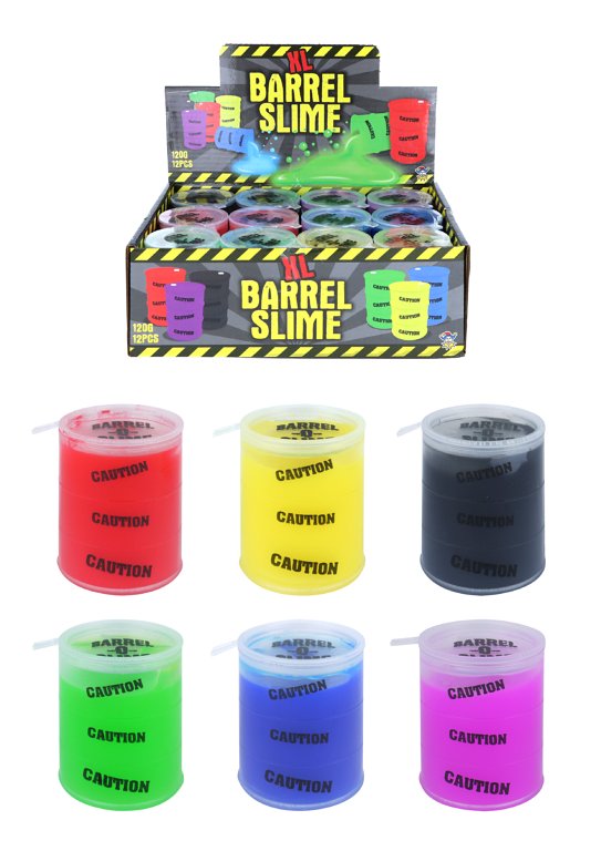 Large Slime Barrel 7cm x 5cm (Assorted Colours)
