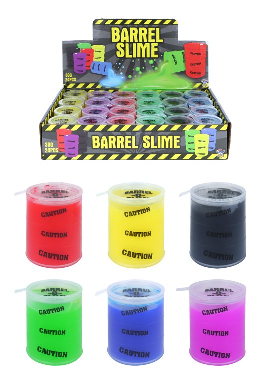 Mini Slime Barrel 4.5cm x 4cm (Assorted Colours)