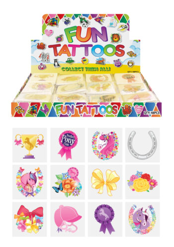 Mini Pony Temporary Tattoos (4cm) 12 Piece Packs