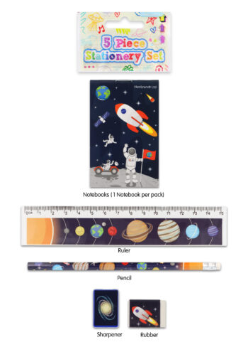 5pc Space Stationery Sets