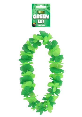 LEI HULA 100CM 8.5CM PETAL DUAL GREEN